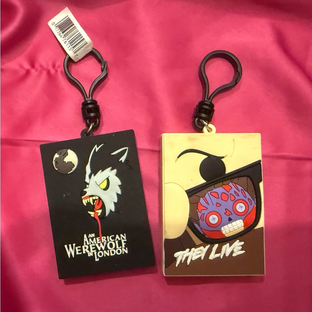 Horror movie keychains zipper pulls